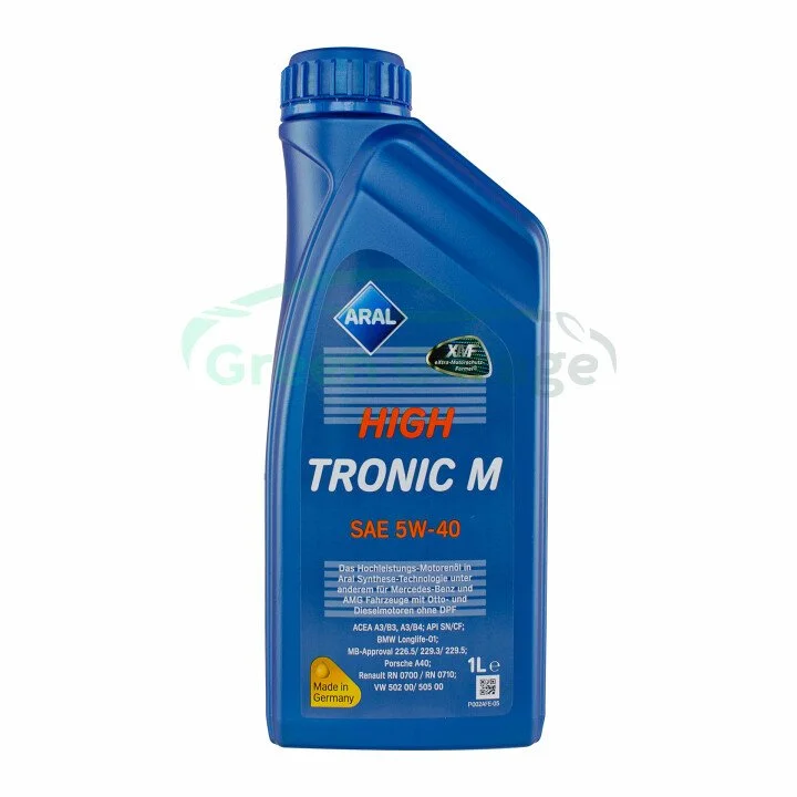 Мастило моторне синтетика Aral HighTronic M 5W-40 (DE) 3X1L A3/B3: A3/B4 (VW 502 00/505 00 MB 226.5/229.3/229.5 Renault RN0700/ RN0710 BMW Longlife-01Porsche A40) ARAL 150B6A (фото 1)