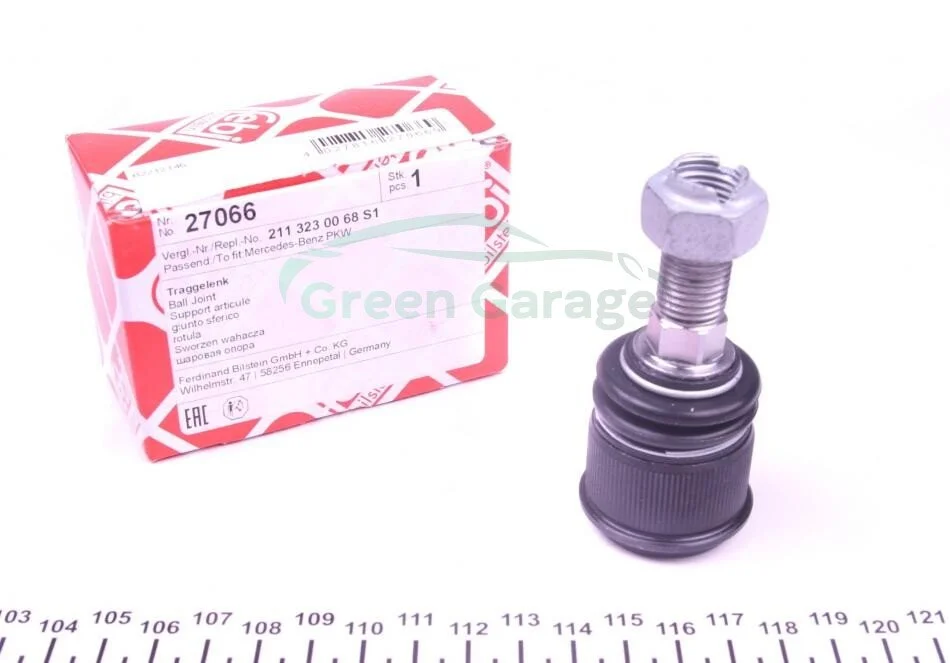 Опора кульова MERCEDES E-CLASS, S-CLASS 98-12 перед. міст (Вир-во FEBI) FEBI BILSTEIN 27066 (фото 1)