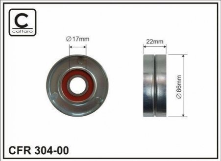 Ролик Astra G 1.6 00-, Astra H 1.6 04- CAFFARO 304-00