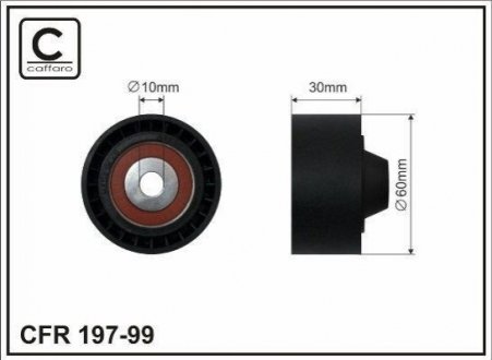 Відвідний/напрямний ролик, поліклиновий ремінь CAFFARO 197-99