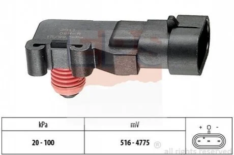 Датчик тиску в колекторi (MAP) Chevrolet Epica/Rezzo/Opel Astra G/Vectra B/C 1.6-2.2/Renault Kangoo/Twingo 1.2 EPS 1.993.011