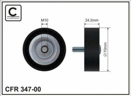 Ролик CHRYSLER, CITROEN, FIAT, MITSUBISHI,PL CAFFARO 347-00