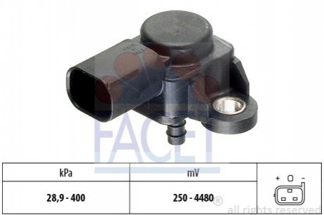 Датчик абсолютного тиску (Manifold Air Pressure Sensor, MAP sensor) FACET 10.3175