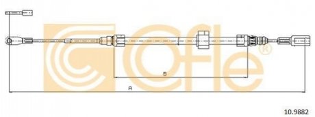 Трос ручного гальма COFLE 10.9882