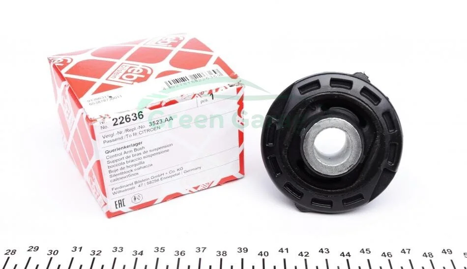 Сайлентблок переднего рычага Citroen C2 (JM_)/C3 (FC_) 02- (нижн/задн.) FEBI BILSTEIN 22636 (фото 1)