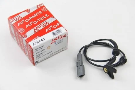 Датчик ABS передн Лів/Прав CITROEN C4, C4 I, C4 II, DS4, DS5 PEUGEOT 3008 I, 307, 308, 308 I, 5008, RCZ TOYOTA COROLLA 1.2-2.0D 10.82- AUTLOG AS4540
