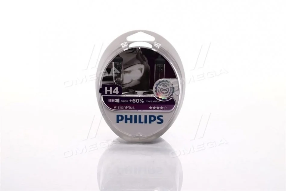 Лампа розжарювання H4VisionPlus12V 60/55W P43t-38 (вир-во Philips) PHILIPS 12342 VP S2 (фото 1)