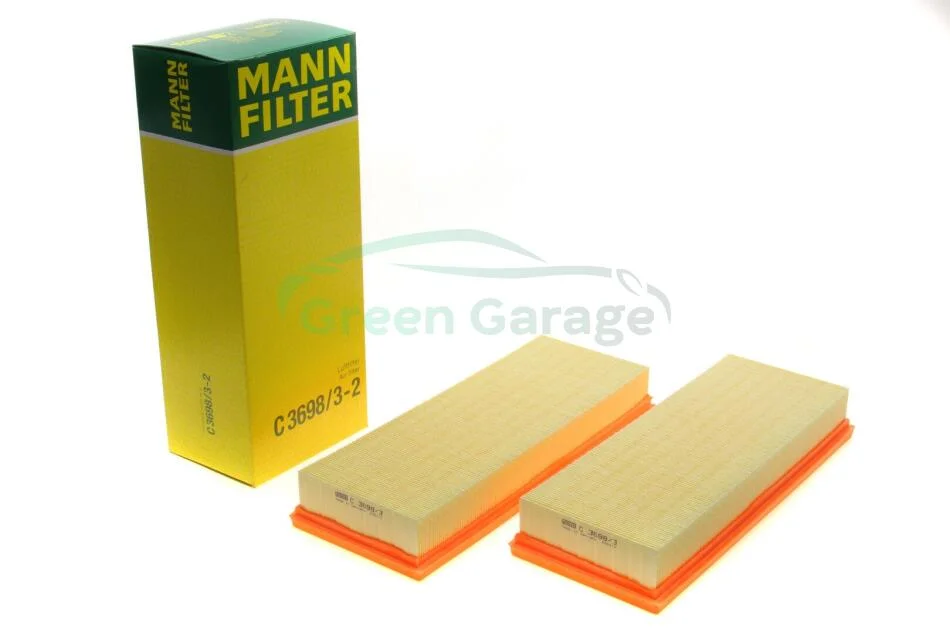 Фильтр воздушный MB C/E/S-класс (W202/203/211) M112/113 (2 шт.) -FILTER C 3698/3-2 MANN C 3698/32 (фото 1)