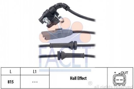 Датчик швидкості (ABS) FACET 21.0063