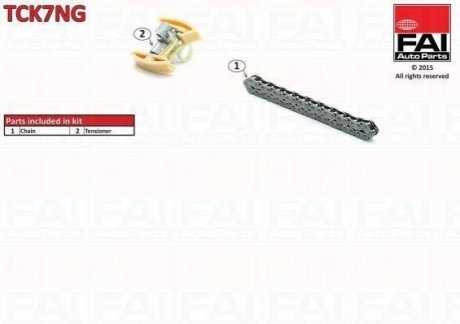 Комплект ланцюгів привода Fischer Automotive One (FA1) TCK7NG
