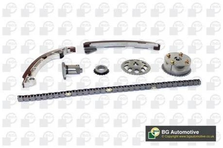 Комплект цепи ГРМ TOYOTA AVENSIS/COROLLA 1.6i 00-09 (с шестернями/+VVT) BGA TC0345VFK (фото 1)
