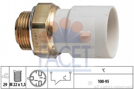 Термовимикач вентилятора радіатора FACET 7.5182