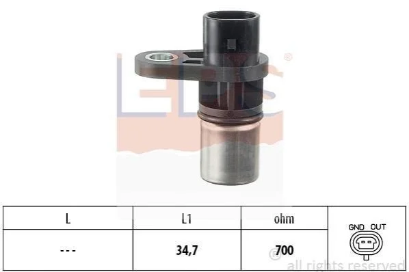 Датчик положення коленвала Opel Astra G, Signum, Vectra B/C, Zafira 2.2 16V 09.00- EPS 1.953.292 (фото 1)
