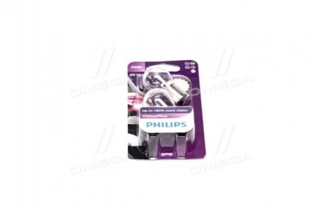 Лампа розжарювання P21WVisionPlus12V 21W BA15s (компл. 2шт) PHILIPS 12498 VP B2