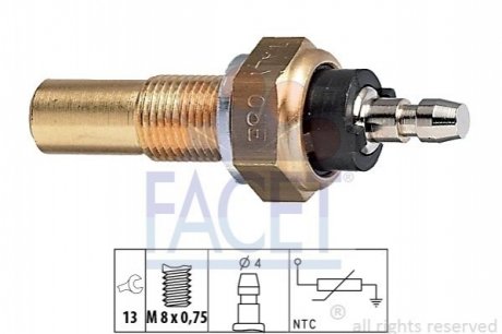 Датчик температуры охлаждающей жидкости MAZDA 323,626 1.3-3.0i 85-91 FACET 7.3068