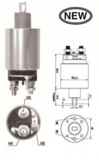 Реле втягивающее, DUCATO 1.9-2.5D/TD /JUMPER 2.8D/TD MAGNETI MARELLI 940113050559