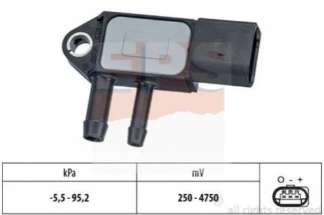 Датчик тиску випускних газів VW Jetta V,Touareg 2.5TDI/Audi Q7 3.0-6.0TDI 09-> EPS 1.993.263