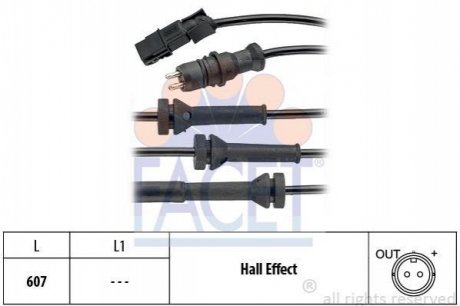 Датчик ABS Renault ESPACE IV,LAGUNA II,VEL SATIS 02- перед Л/Пр FACET 21.0069