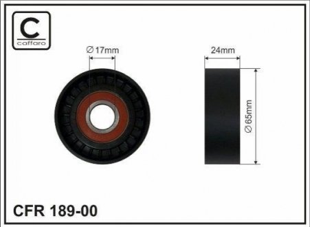 (Ролик 65x17x24 пластик)Натяжник паска поліклинового VAG 1.4FSI-1.6FSI 05.02- CAFFARO 189-00