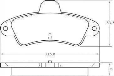 Гальмівні колодки, дискове гальмо (набір) A.B.S. 36844