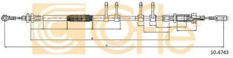 Трос ручного гальма перед. PSA Boxer/Ducato/Jumper 40-Maxi mod 06- 2910/2598 COFLE 10.4743