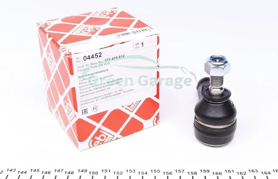 Накінечник кермової тяги лівий/правий VW T2 -92/Golf I -83/Volvo 340-360 84- FEBI BILSTEIN 04452 (фото 1)