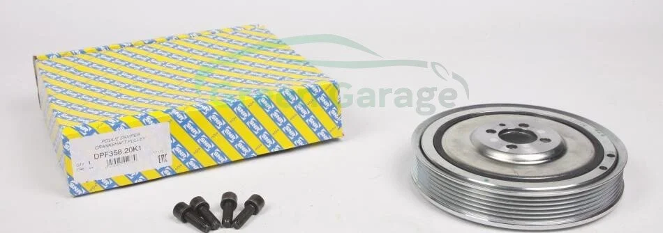 Шкiв коленвалу (к-кт з болтами) 1.9 JTD Punto,Doblo,Stilo,Multipla,Bravo 03- NTN SNR DPF358.20K1 (фото 1)