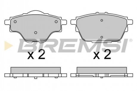 Тормозные колодки зад. Citroen C4/Peugeot 308 II 13- (Bosch) (106x51,9x16,7) Bremsi BP3625