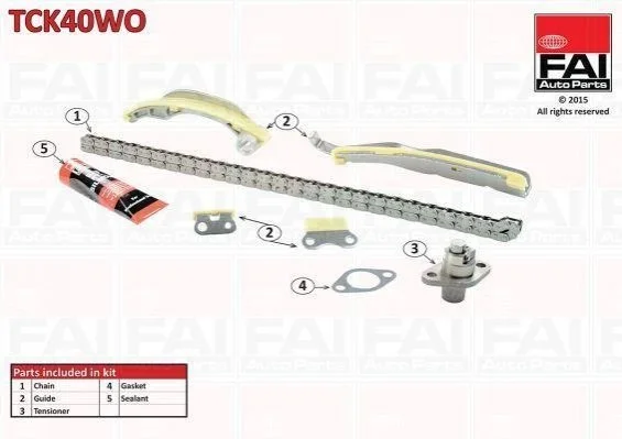 К-кт ланцюга ГРМ (без шестерні) Mitsubishi Pajero (V6) 3.2 00-/(V8) 3.2 06- Fischer Automotive One (FA1) TCK40WO (фото 1)