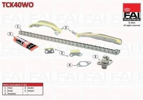 К-кт ланцюга ГРМ (без шестерні) Mitsubishi Pajero (V6) 3.2 00-/(V8) 3.2 06- Fischer Automotive One (FA1) TCK40WO