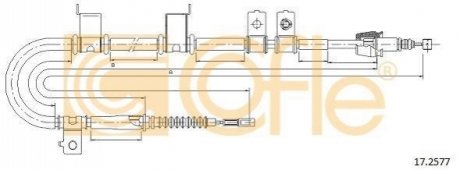 Трос стояночного гальма задній лівий COFLE 17.2577
