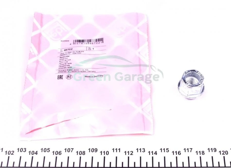 Гайка шпильки колеса Astra/Aveo/Zafira 09- (M12 x 1,5) FEBI BILSTEIN 46702 (фото 1)
