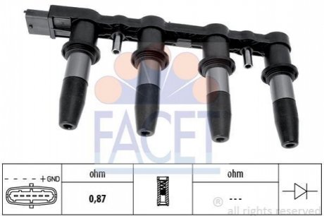 Котушка запалення FACET 9.6350