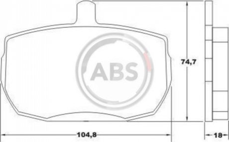 Гальмівні колодки, дискове гальмо (набір) A.B.S. 36124