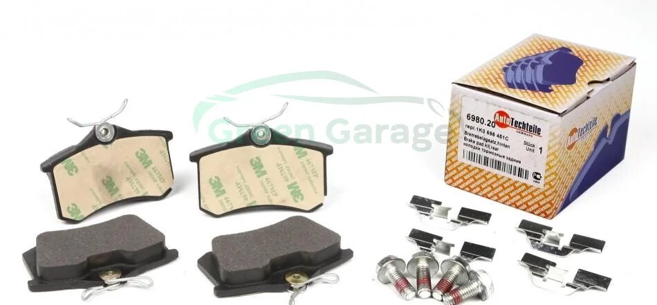 Колодки тормозные (задние) VW Caddy III 04-/Peugeot 308 07-/Citroen C4 04- AUTOTECHTEILE 369 8020 (фото 1)