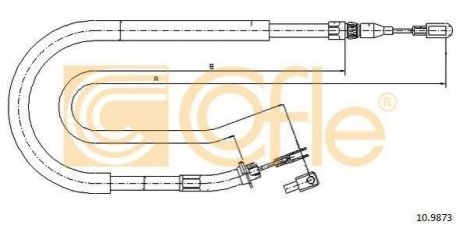 Трос ручного гальма (до колодок) Mercedes Sprinter COFLE 10.9873