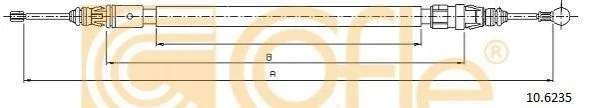 Трос ручного гальма зад. Л/П PSA DS4/C4 (електро ручнік)/3008 09- 829/666 COFLE 10.6235 (фото 1)