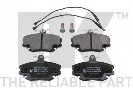 К-кт перед. гальм. колодок Dacia Logan/Sandero /Renault 19/21/Clio/Twingo NK 229957