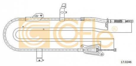 Трос ручного гальма COFLE 17.0246