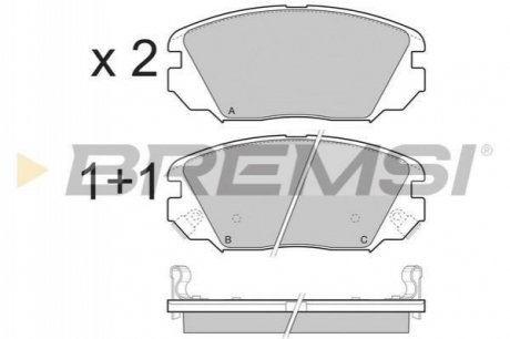 Гальмівні колодки (набір) BREMSI BP3401