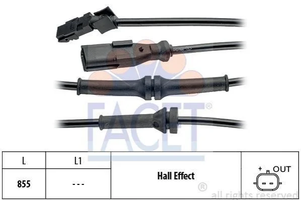 Датчик швидкості (ABS) FACET 21.0104 (фото 1)