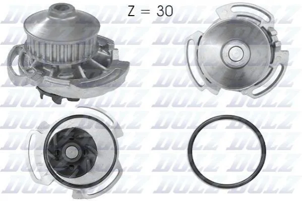 Водяной насос Cordoba/Golf II/III/Jetta/Polo 1.0/1.3/1.4 -99 DOLZ A164 (фото 1)