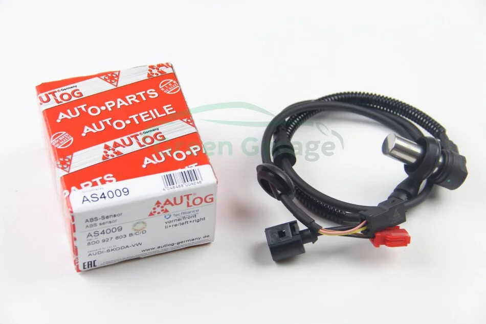 Датчик ABS передн Лів/Прав AUDI A4 B5, A6 C5 SKODA SUPERB I VW PASSAT B5, PASSAT B5.5 1.6-4.0 11.94-03.08 AUTLOG AS4009 (фото 1)