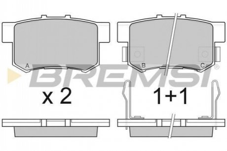 Гальмівні колодки (набір) BREMSI BP2750