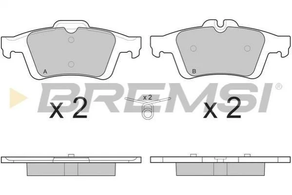 Тормозные колодки зад. Connect/Focus II//Citroen C5/Saab 9-3 01- (ATE) BREMSI BP3217 (фото 1)