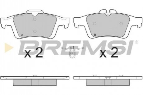 Тормозные колодки зад. Connect/Focus II//Citroen C5/Saab 9-3 01- (ATE) Bremsi BP3217