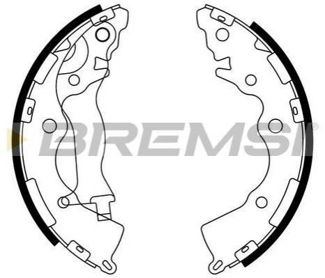 Тормозные колодки зад. Hyundai Accent III 05-10/Kia Rio II 05- (Mando) BREMSI GF0749 (фото 1)