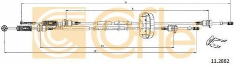Тросовий привод, коробка передач COFLE 11.2882
