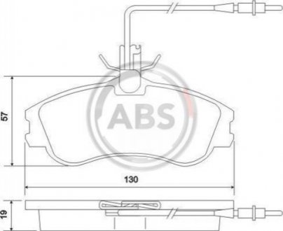 Гальмівні колодки дискові перед. Peugeot Berlingo/Partner 96-02 A.B.S. 37016