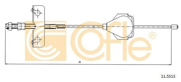 Трос ручного тормоза перед. Mondeo III/IV 00-07 (306) COFLE 11.5513 (фото 1)